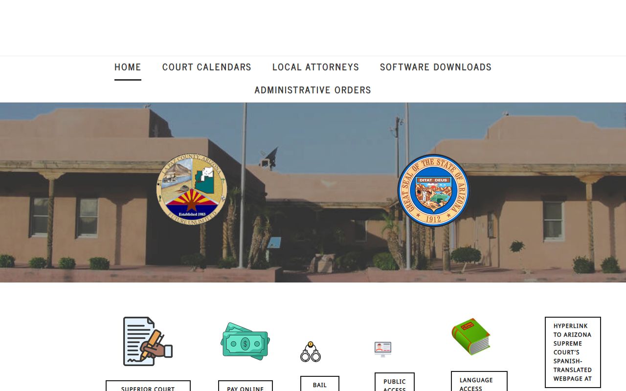 La Paz County Superior Court Clerk website for DUI case records