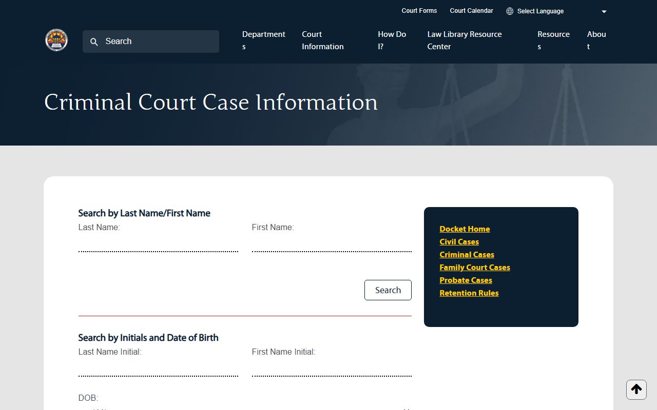 Maricopa County criminal case search for DUI records